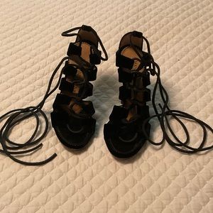 Yves Saint Laurent lace up sandals